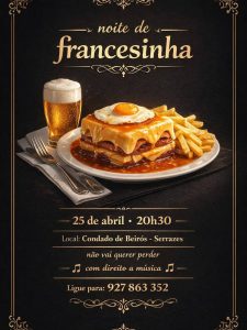 Read more about the article Noite de Francesinha no Condado de Beirós